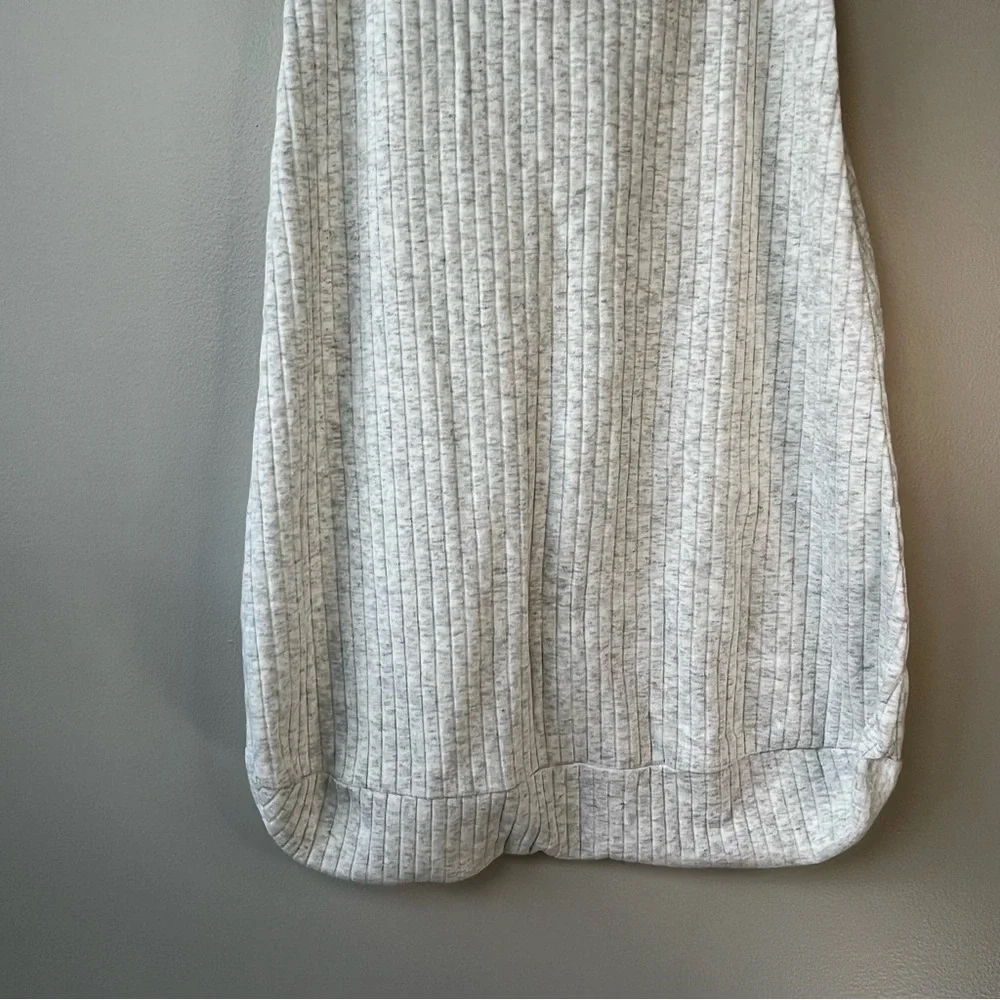 Carter's Baby Unisex SMALL White & Gray Ribbed Sleeveless Sleep Sack Lightweight